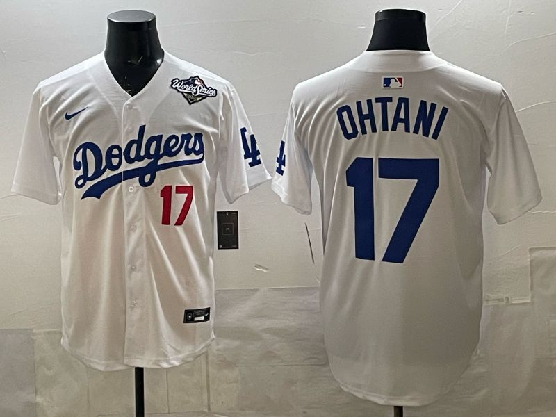Men 2025 Los Angeles Dodgers #17 Ohtani white Game Nike MLB Jersey style 074
